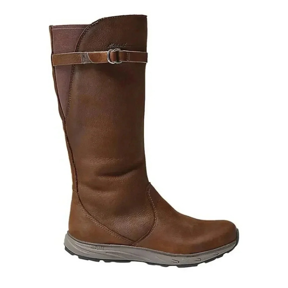 NEW Eddie Bauer Brown Leather Lined “Lodge Boot” -8 - Picture 1 of 8